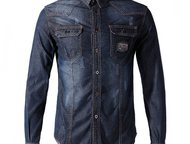  Philipp Plein Jeans Shirt With Skull Rhinestones           Philipp Plein.   -,  -  