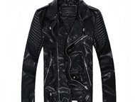  Philipp Plein Leather Jacket With Skull Back Rhinestones           Philipp Plein .   ,  -  